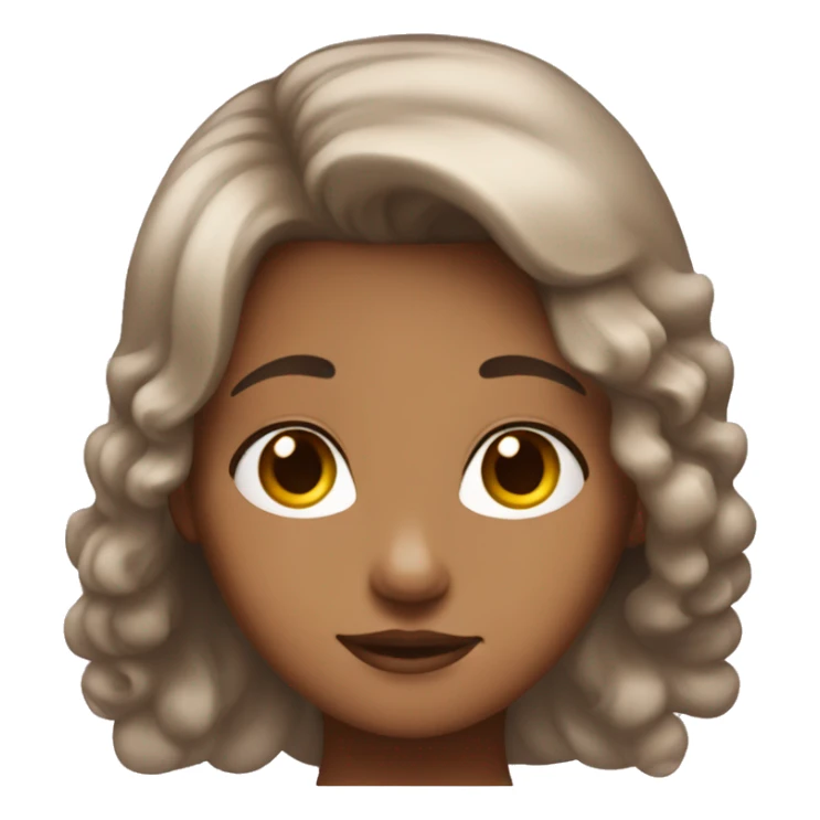 her hair is brown and her skin is white angel sticker