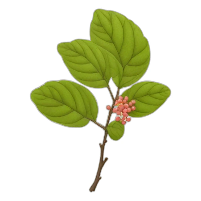 minimalist branch of viburnum  sticker