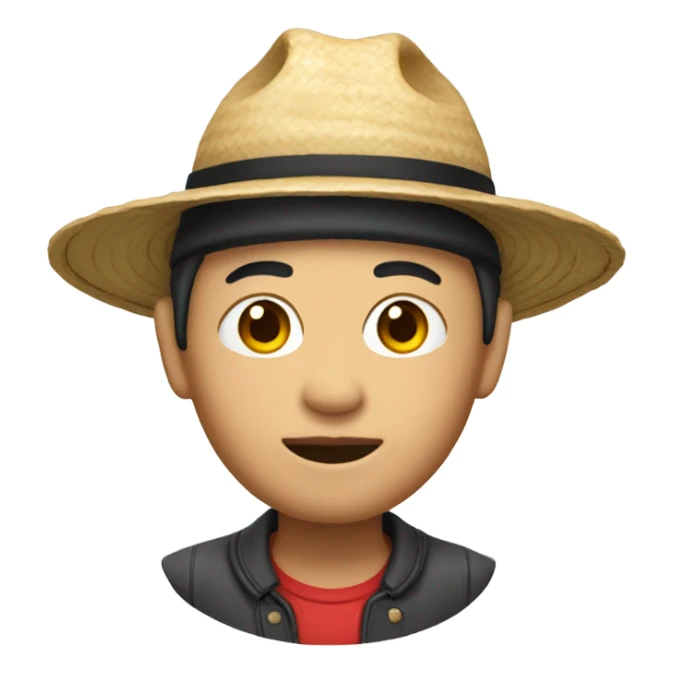 My Memoji with a Chinese farmer hat sticker