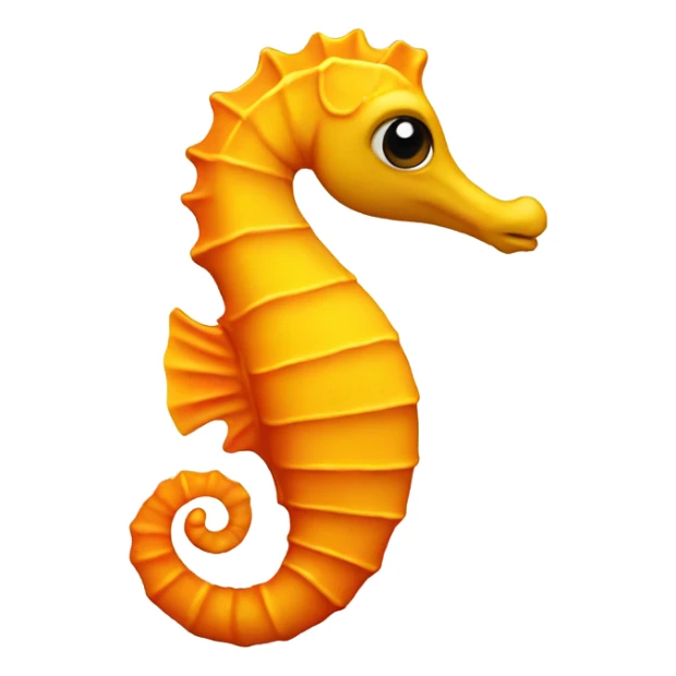Yellow and orange Seahorse sticker