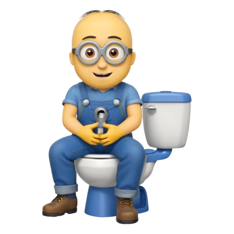 Bob the minion on the toilet sticker