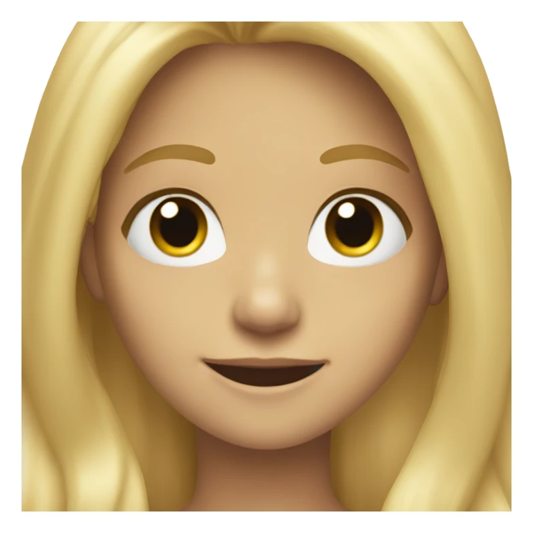 blonde longhair girl sayig hi and smiling sticker