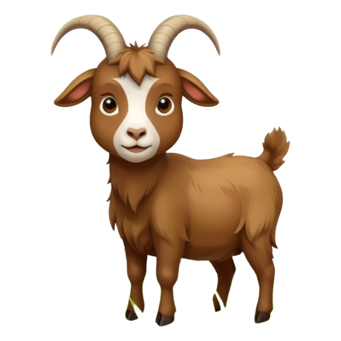 goat in the process of munching grass sticker