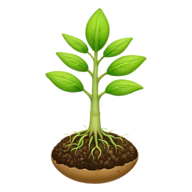 growing emoji, eager to learn more and happy, happy seed germinating sticker