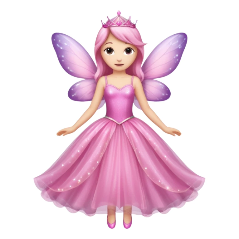 pink fairy sparkle princess dress sticker