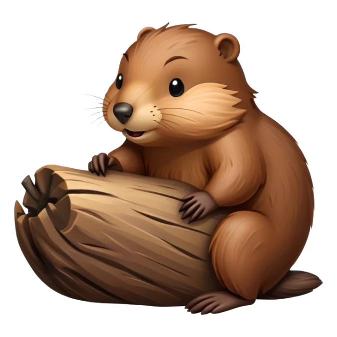 Beaver with inscription good night  sticker