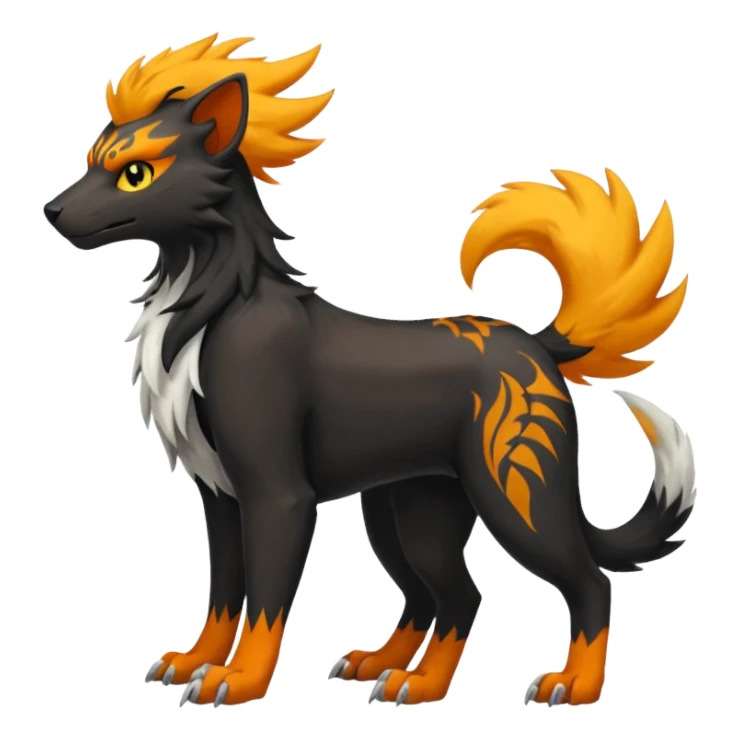 Houndoom-Tigress-Luxray-Silvally-Gryphon-fusion (full body) sticker