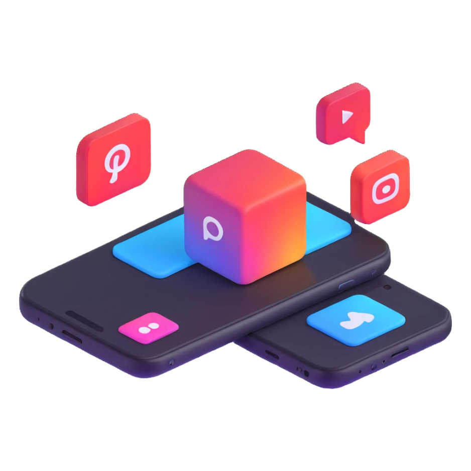 connecting Instagram and YouTube social media accounts, social platforms integration sticker