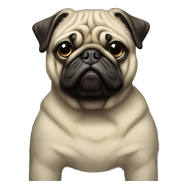 A cyberpunk pug in Art Nouveau style during 1910 sticker