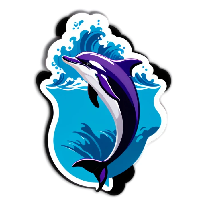 Dolphin saying @i just want to be part of your symphony  sticker