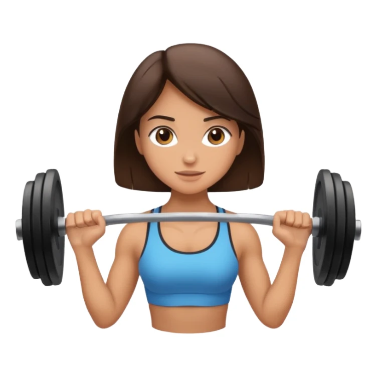 brunette girl lifting weights sticker