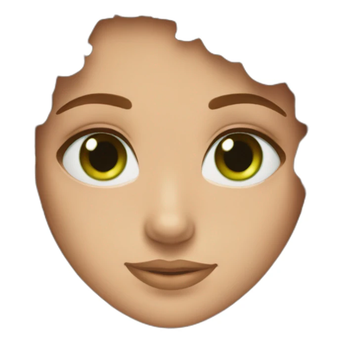 green eyes / brown hair / very very butifull sticker