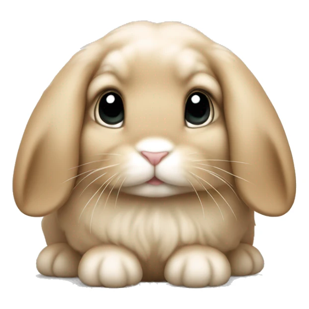 Adorable tan holland lop bunny sticker