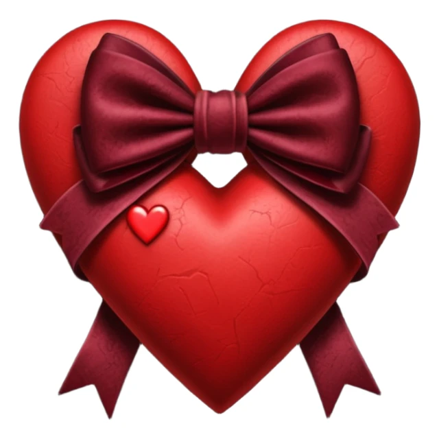 heart with a velvet bow, goth sticker