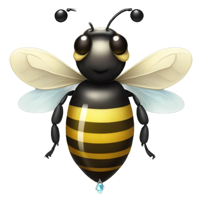 Pretty bee with jeweled crown and beautiful eyes sticker