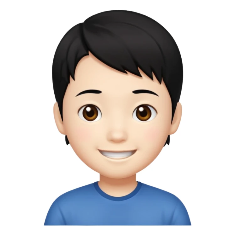 chinese kid with black hair sticker