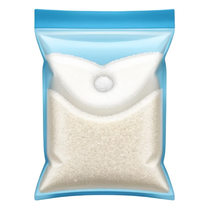 White Salt filling half of a small clear FLUORESCENT baggie with no face  sticker