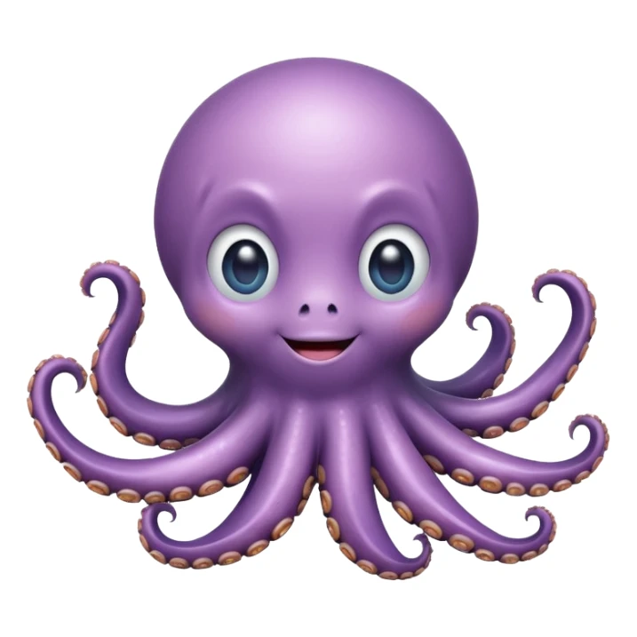 Octopus hugs a pearl (the pearl has a happy face with cute eyes)  sticker