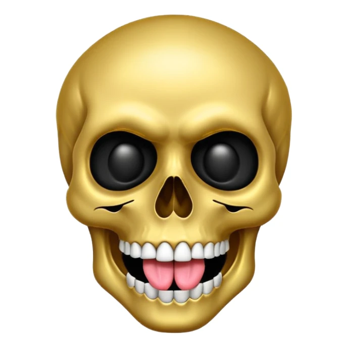 Money Skull Emoji Tongue Black and White Face sticker