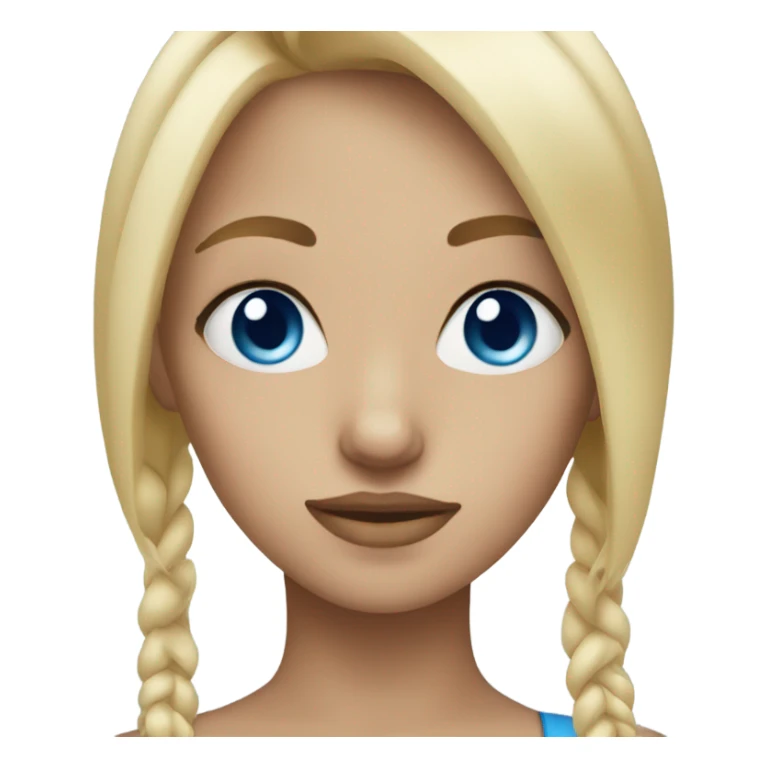 Blue eye blonde hair girl sticker