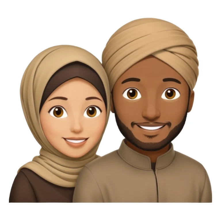 Mixed hijabi wife black husband sticker