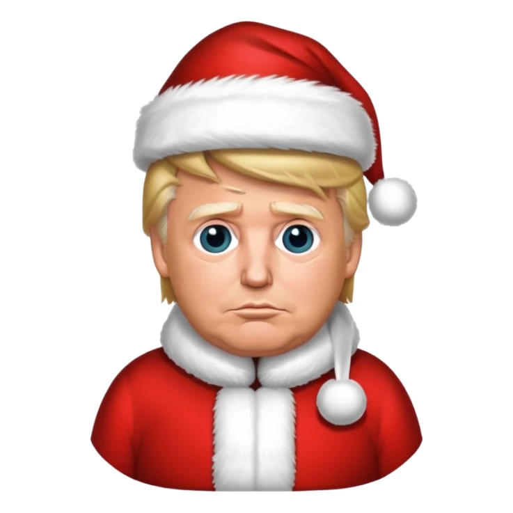 Donald trump in a Santa suit sticker