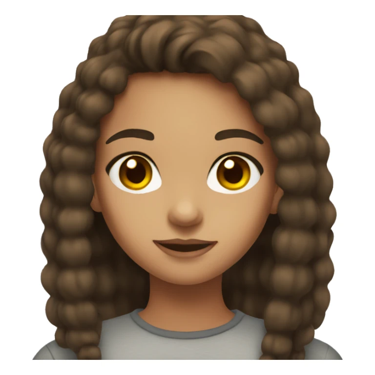 brunette girl with brown eyes sticker