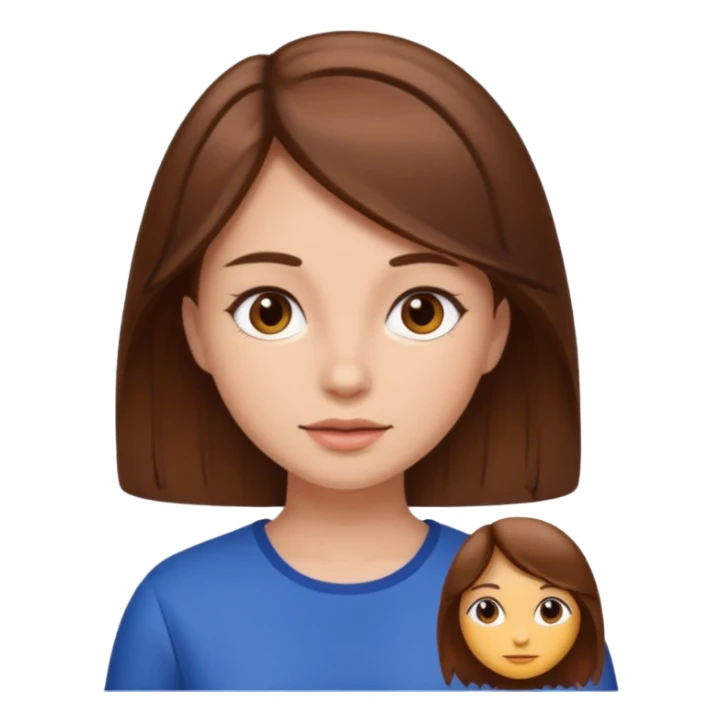 Aesthetic girl brown hair sticker