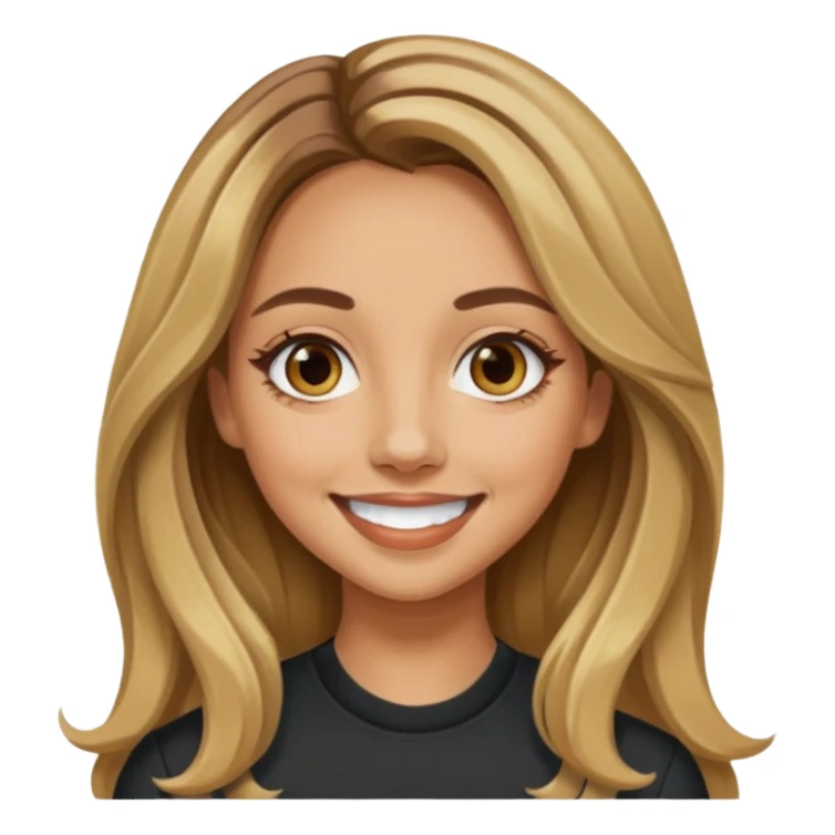 Jade Thirlwall with long brown hair with blonde highlights sticker