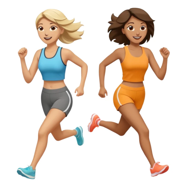 Women Running to brunch sticker