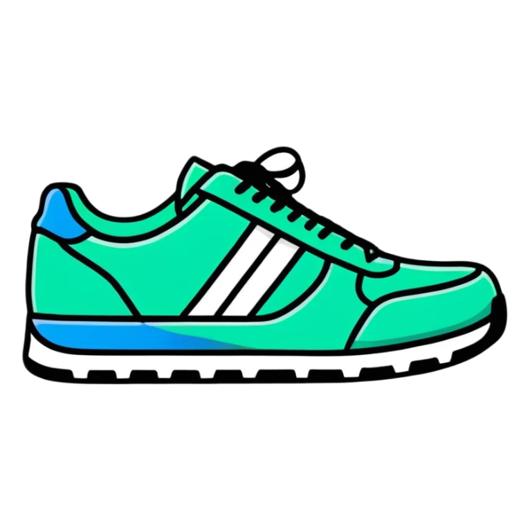 pair of retro sneakers sticker