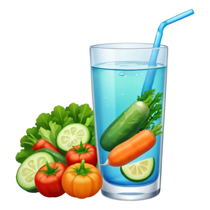 A healthy meal with a glass of water sticker