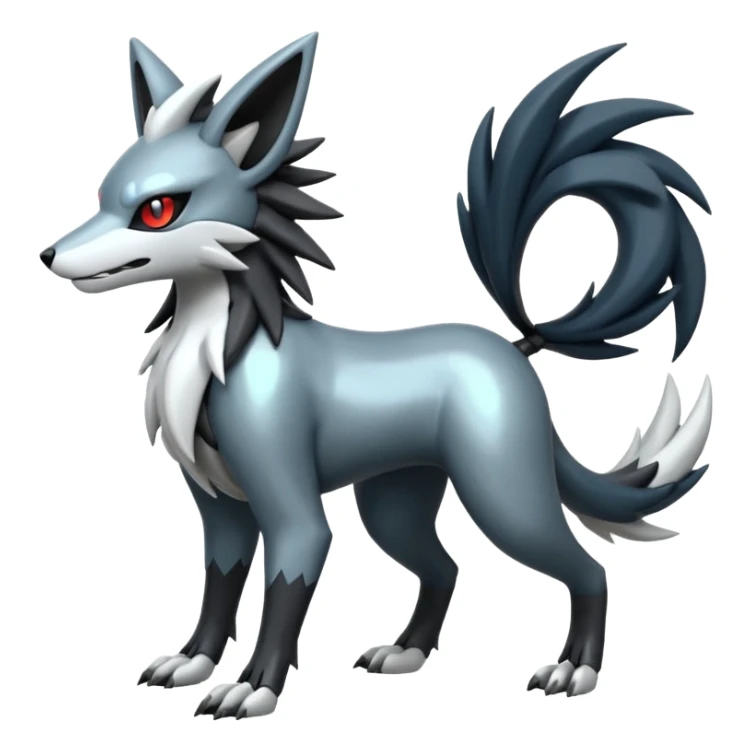 Futuristic Mightyena-Silvally-Fakémon-hybrid-creature (full body)  sticker