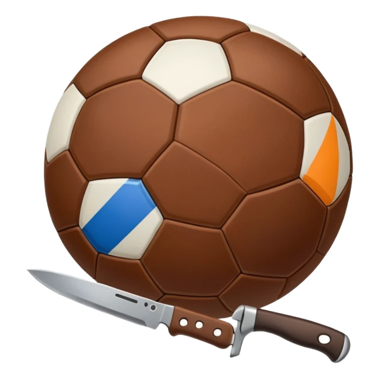 Soccer football cutting knife sticker