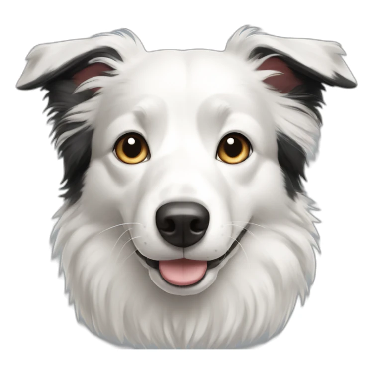 black and white short hair border collie sticker