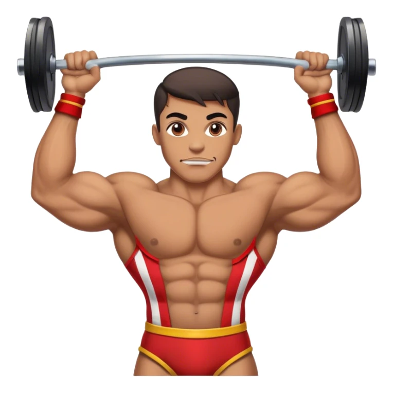 Vintage Circus strong man holding up barbell sticker