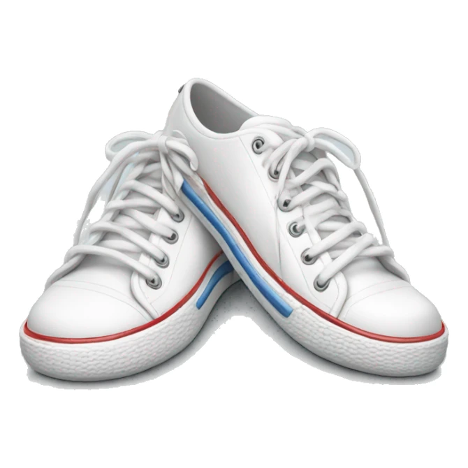 untied shoe laces on a whit shoe sticker