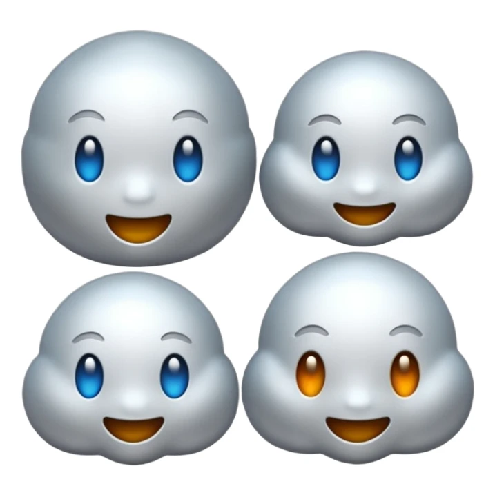 emoji chat burbulas juodai baltas su mettalic efektu sticker