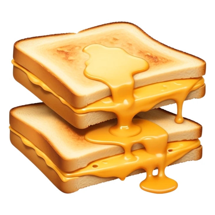 Kaas tosti cut diagonally with melted cheese visible sticker