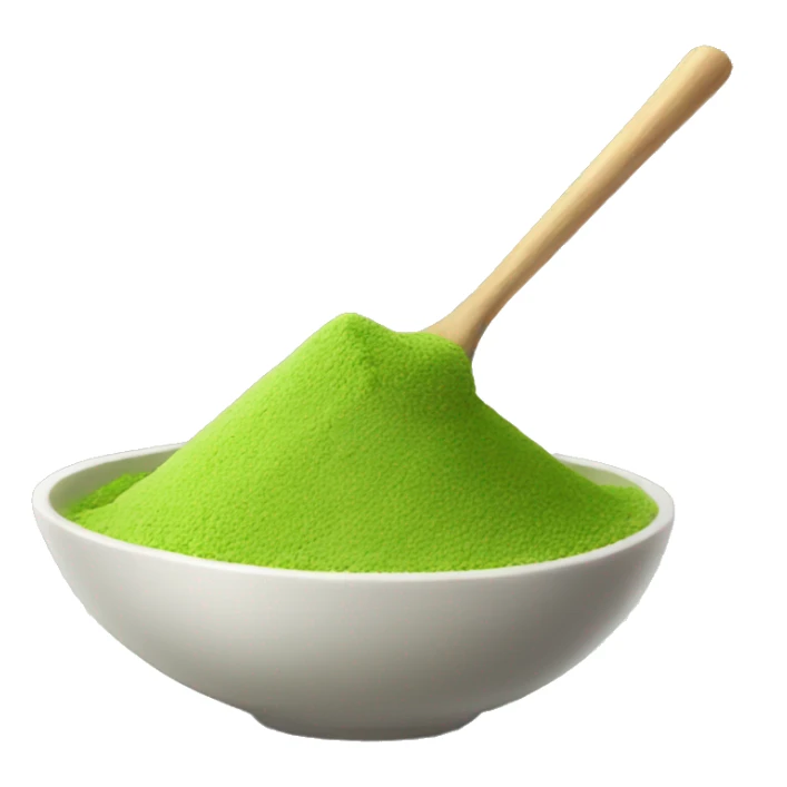 Matcha powder sticker