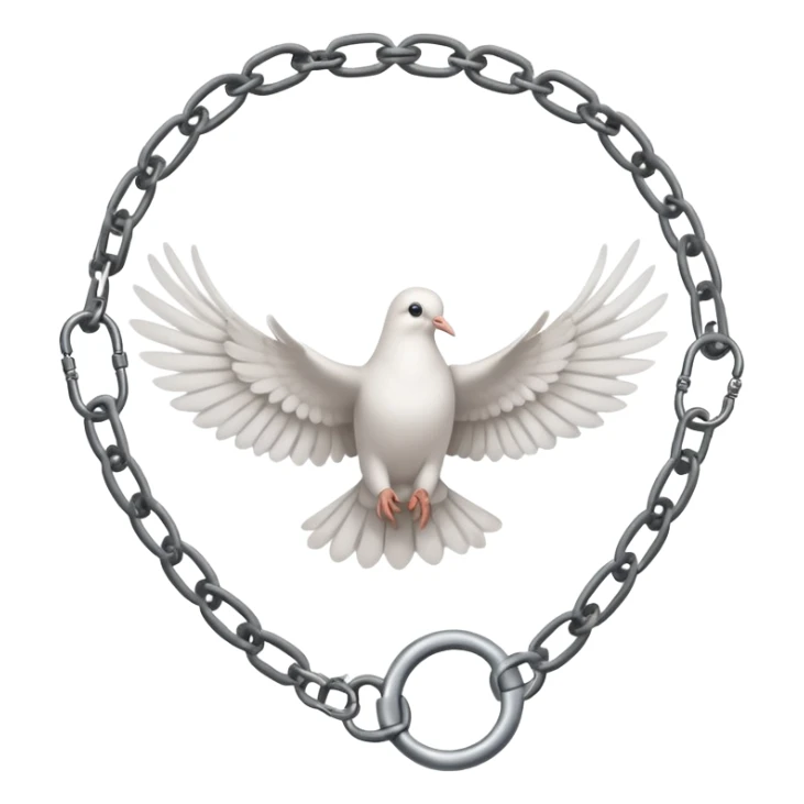 Freedom, the dove flies away, Break, Handcuffs, Escape, Chains, Broken sticker