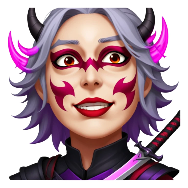 Demon-Horned Warrior sticker