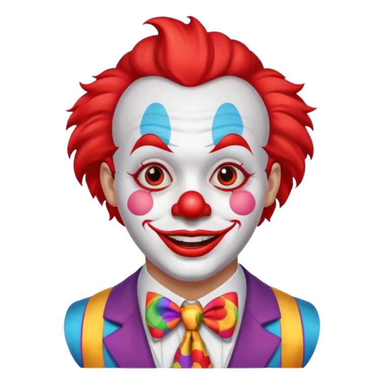 clown with tie sticker