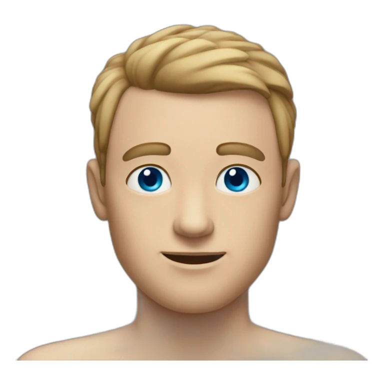 A man without hairs and with blue eyes  sticker