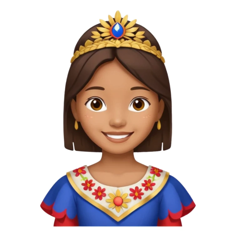Girl wearing the Philippines national costume sticker