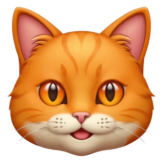A cat with each eye facing a different direction. The image will be in emoji style. sticker