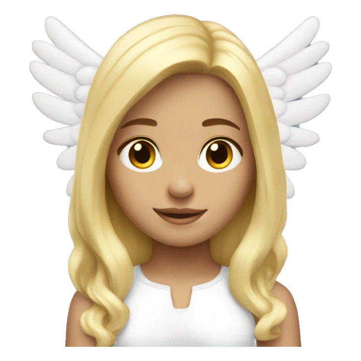 angel blonde hair girl with wings sticker