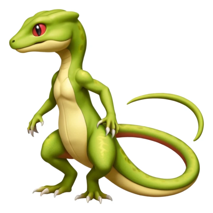 Mewtwo-lizard-Salandit-Gecko-Treecko-Kecleon-Fakémon-Pokémon-hybrid-creature (full body)  sticker