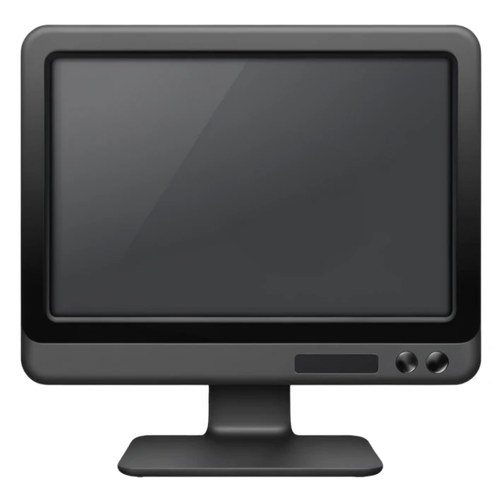 black monitor sticker