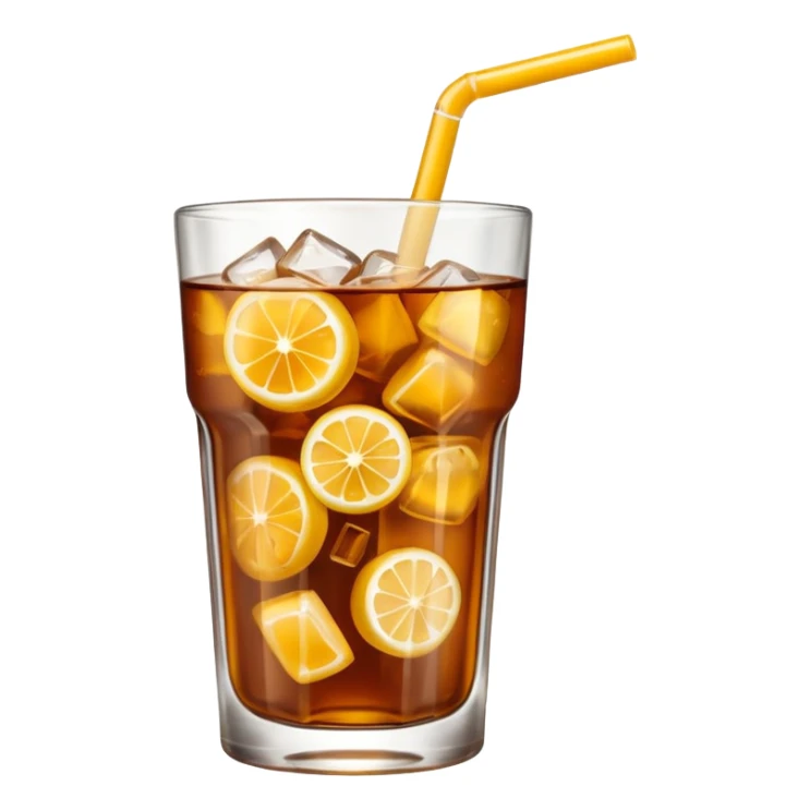 ice tea in glass sticker